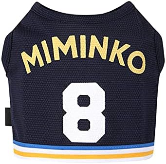 Camisa de cachorro Miminko - Jerse de esportes esportivos de colete de cachorro sem mangas para cães com número