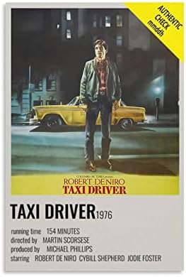 Taxi Driver 1976 Filme retrô clássico filme vintage Poster Decorativo Sala de Estética Estética Posters Festival Presente Família Decoração de Arte da parede Decoração de casa de arte 12x18inch