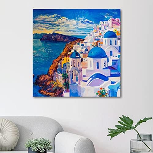 Anna Cowper Santorini Pattern Canvas Impressa pinturas de arte de parede Pictures de arte de parede