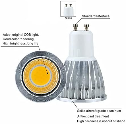 Synl gu10 bulbo led luminable, 12w 1080 lúmen alto brilho cobri o holofotes, lâmpada equivalente a 100w