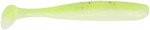 20 PCS Paddle Tail Swimbaits, Green Worm Grub Soft Fishing Lure Iscel Silicone Bass Trout