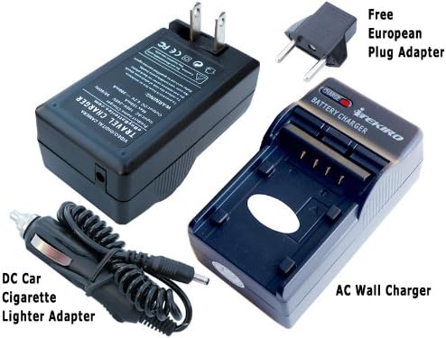 Kit de carregador de bateria de carro da parede AC ITEKIRO para Pentax Optio L40 LS465 LS1000 LS1100 + Cabo de