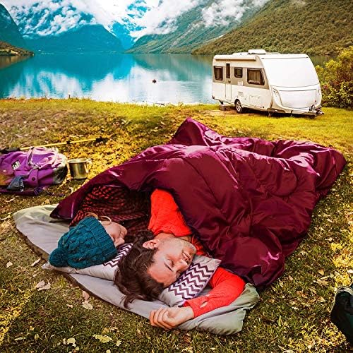 Hihiker Bolsa de dormir duplo size size xl - para acampar, caminhada mochila e clima frio, portátil, impermeável e leve - 2 pessoas de dormir