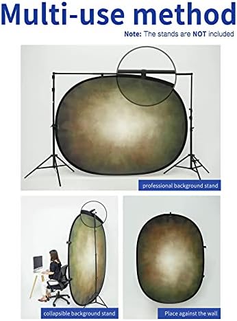 Kate Penas de cenário colapsível pano de fundo pano de fundo dobrado marrom cinza para fotografia, para vídeo, para fotógrafos, 5x6,5ft