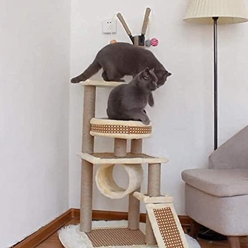 Haieshop Cat Árvore arranhando post gato torre gato árvore gato brinquedo leopardo gato moldura
