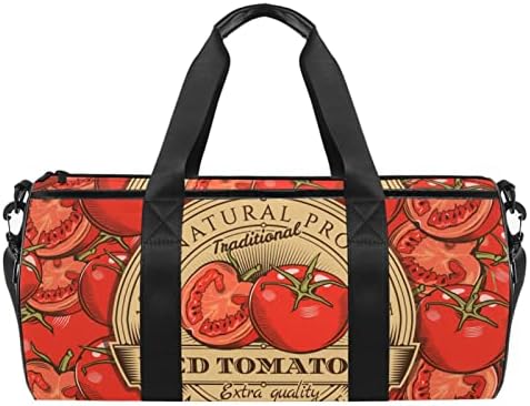 Mamacool Vintage Red Tomatoes Duffel ombro Bolsa de Travel Saco de Viagem Para Ginásio Viagem de Viagem de Dança Esportiva