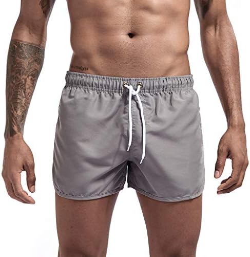 Men touch shorts confortável sólido sólido rápido esportes esportes de tração de verão de verão shorts de natação de praia com bolso com bolso