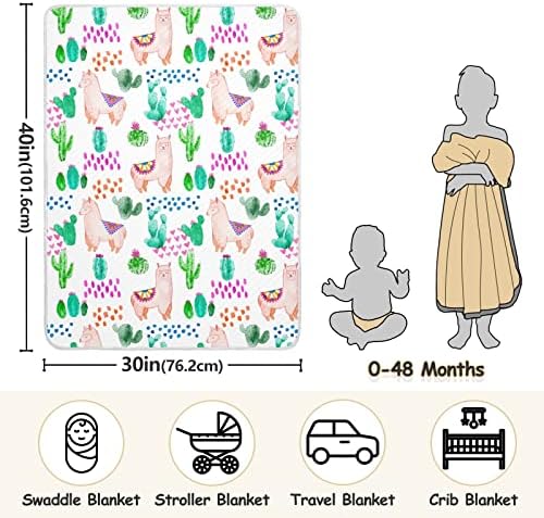 Cobertor de algodão de algodão de cobertor Swaddle para bebês, recebendo cobertor, cobertor leve e macio para berço,