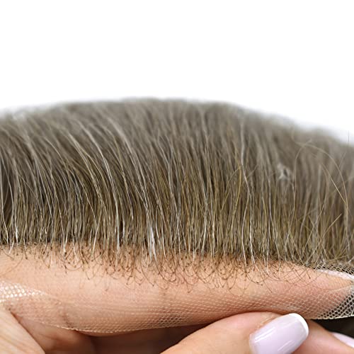 Toupee for Men Hair Hair Piece suíço Sistema de substituição de cabelo Pol Sky Skin