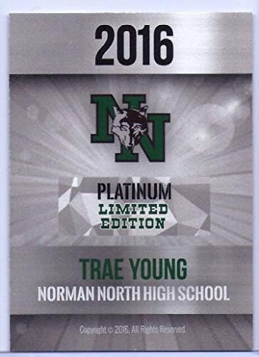 Edição limitada Trae Young Platinum Norman North High School Rookie Card! Oklahoma Sooners!