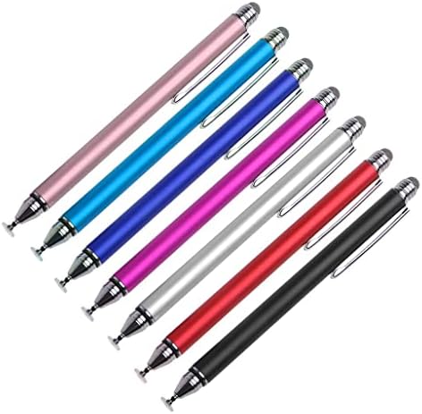 Caneta de caneta de onda de ondas de caixa compatível com Lenovo ThinkPad T15 - caneta capacitiva de dualtip, caneta de caneta de caneta capacitiva de ponta de ponta de fibra - prata metálica de prata metálica