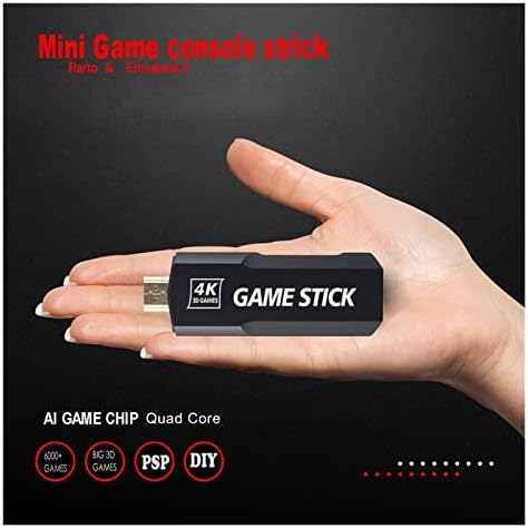 Console de jogo 4K Mollal GD10 4K Gaming Stick Video Video Console Controler Emuelec4.3 50 Emulador com 64 GB de cartão TF 30.000 Games Classic Kids Presente