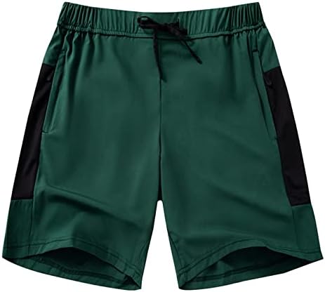 BEUU Mens Athletic Sports shorts coloridos bloco colorido de retalhos de gado elástico elástico treino shorts