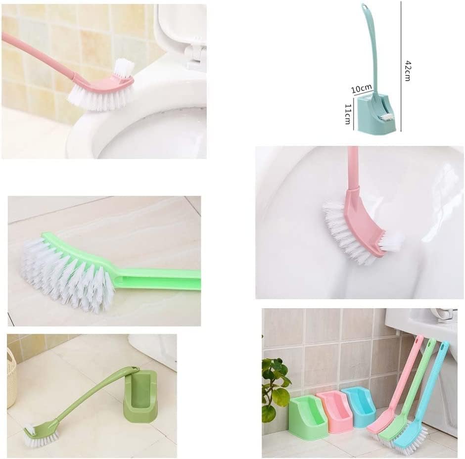 Haibing Brush Conjunto de 3, escova e suporte do vaso sanitário, sistema de limpeza de vaso sanitário com escova de sapatos de varinha de lavagem