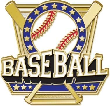 Crown Awards Baseball Pin - 1 Baseball Bat Shield esmalte o pino de lapela