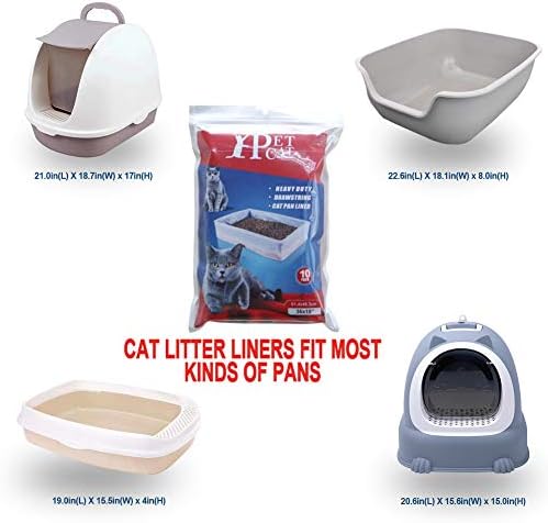 Bax de areia de gato Zhying, Saco de resíduos de cocô grande de cordão, à prova de vazamentos, desconectamento fácil, limpeza fácil, para interno