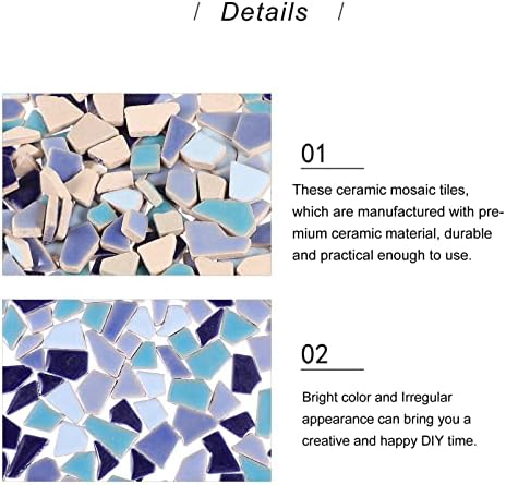Pedras irregulares de mosaico irregular de 200g