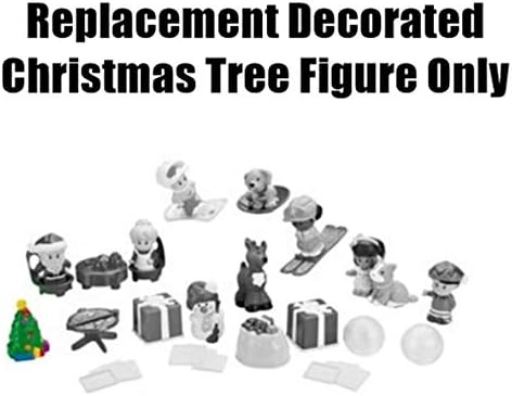 F - P Parte de substituição para o preço de Fisher -Price Little People Advento - DGF96 ~ Inclui uma árvore de Natal decorada com aproximadamente 2,5 polegadas de altura