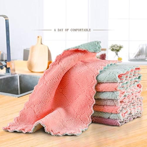 10/20pcs super macio aborvente toalhas de limpeza panos de pano de pano de coral de lã de lã de coral para limpeza