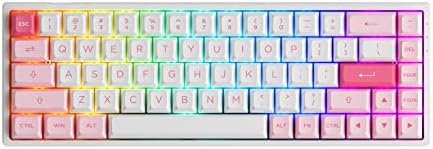Akko 3068b Plus Prunus Lannesiana 65% por cento do teclado mecânico rosa que está sem fio com