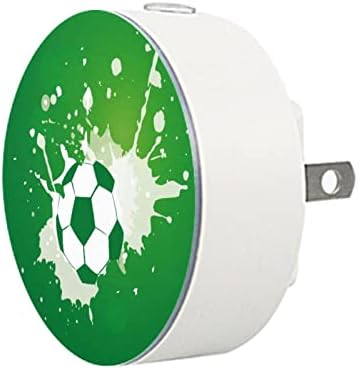 2 Pacote de plug-in Nightlight LED Night Light com Dusk-to-Dawn para o quarto de crianças, viveiro, cozinha, corredor de futebol de futebol de futebol verde