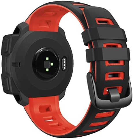 MOPZ Silicone Watch Bands Strapas para Garmin Instinct Smart Watch Relógio de 22mm Banda de pulseira Pulseira de