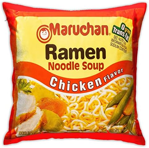 Instant Ramen Noodle Soup Frango Capas de travesseiros
