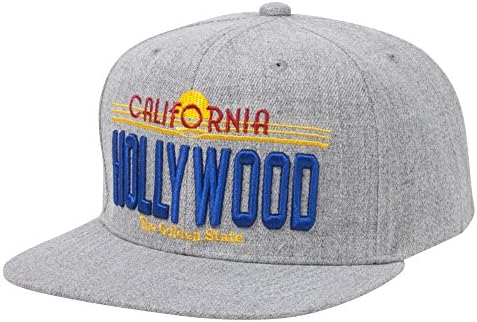 City Caps bordados na Califórnia Snapback - Hollywood Gray