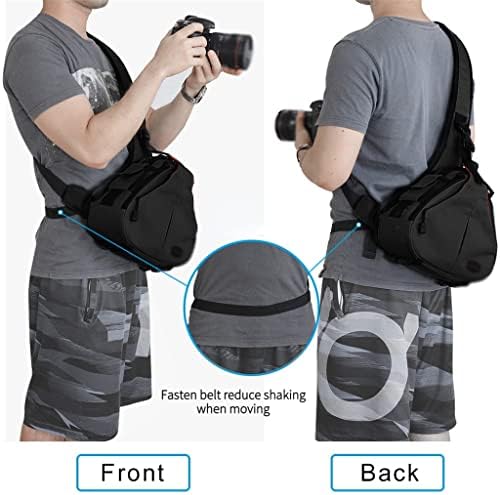 Bolsas de câmera Yebdd DSLR Saco de ombro profissional com cobertura de chuva para lente SLR Tripé para homens