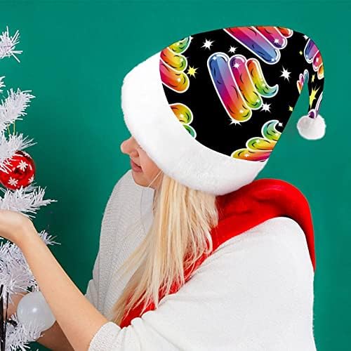 Rainbow Fable cocô chapéu de natal chapéu de santa chapéus de Natal engraçados chapéus de festa para mulheres/homens
