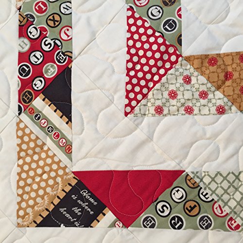 Triângulos geométricos colcha de berço em tecido de estilo vintage com travesseiro grátis