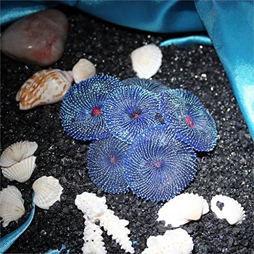 Preeyawadee decoração aquário de aquário resina artificial planta marinho ornamento silicone azul não tóxico