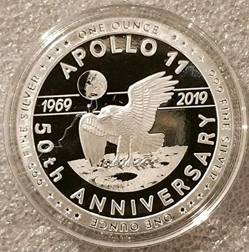 Apollo 11 Neil Armstrong Uma pequena etapa JFK NASA 50º: 1 oz .999 Prova de prata