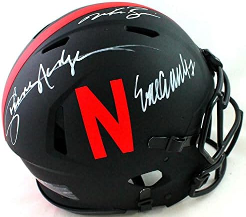 Nebraska Heisman autografou o capacete autêntico do Eclipse Speed ​​f/s - JSA W *White - Capacetes da faculdade autografada