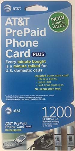 Cartão telefônico pré -pago da AT&T de 1200 minutos