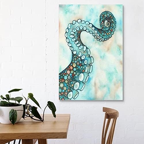 Octopus Tentacle Watercolor Canvas Art Poster e Wall Art Picture Printe