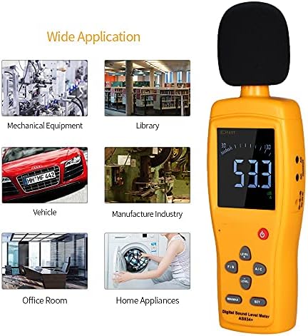ZLXDP Digital LCD Som Nível de som Medidor 30-130dB Volume de ruído Medição do instrumento de monitoramento de decibéis Testador de monitoramento