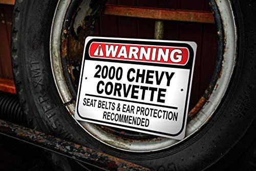 2000 00 Chevy Corvette Belt Belt Recomendado Recomendado de carro, sinal de garagem de metal, decoração