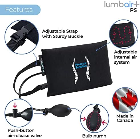 Innotech lumbairplus -Ps lombar, coluna vertebral e travesseiro de suporte para costas sensíveis - descanso