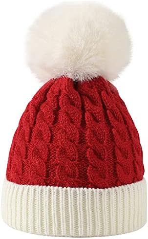 Papai Noel para criança, elfo de Natal de inverno quente chapéu de criança bebê chapéu de malha