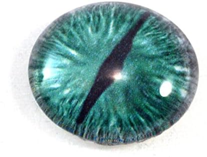 O olho de vidro de 25 mm de olho de vidro e um dragão cinza ou um olho de gato para esculturas de taxidermia ou jóias fazendo pingentes artesanato de 1 polegada