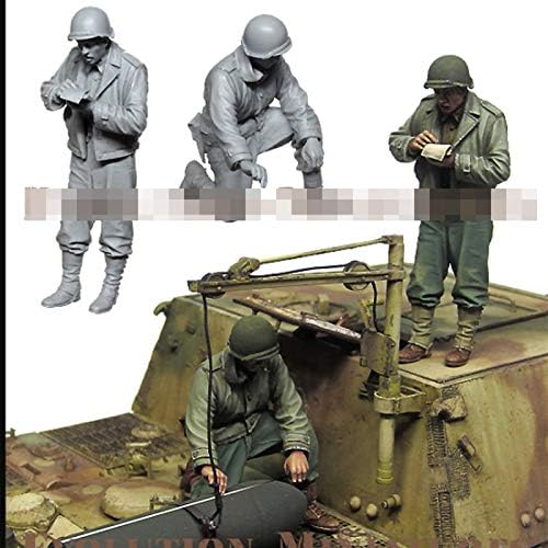 Goodmoel 1/35 WWII Us Resina de Infantaria Modelo Soldado Kit / Kit Miniature inundado e sem pintura / JA-9054
