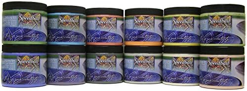 Speedball 004052 Glaze de Deluxe de Deluxe, 16 oz, 12 pacote, multicolor