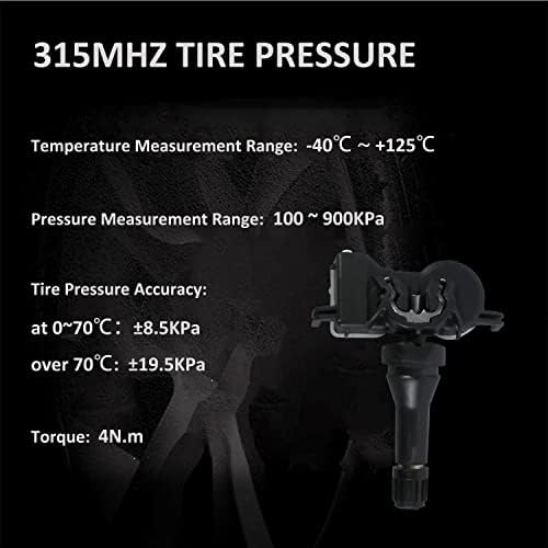 MostPlus 433 MHz Sensor de pressão dos pneus TPMS 407004CB0A 407004CB0B Compatível com -2018 Nissan Armada 4pcs