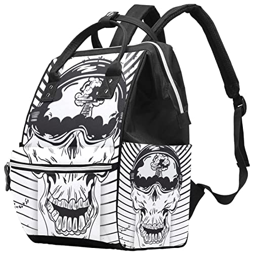 Black White Japan Skull Head Freia Tote Bags Backpack Mummy Backp Mackp